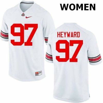 Women's Ohio State Buckeyes #97 Cameron Heyward White Nike NCAA College Football Jersey Super Deals VEW6144VV